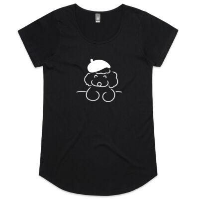 Poodle (baret) - Women's Tee, Scooped Neck Thumbnail