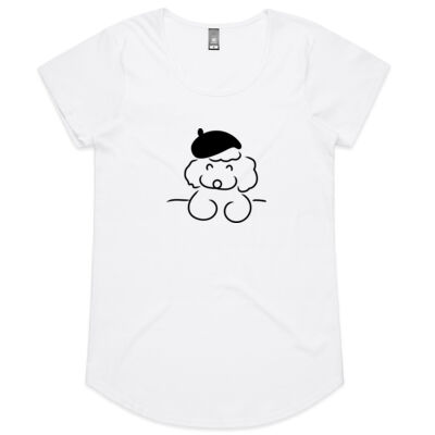 Poodle (baret) - Women's Tee, Scooped Neck Thumbnail